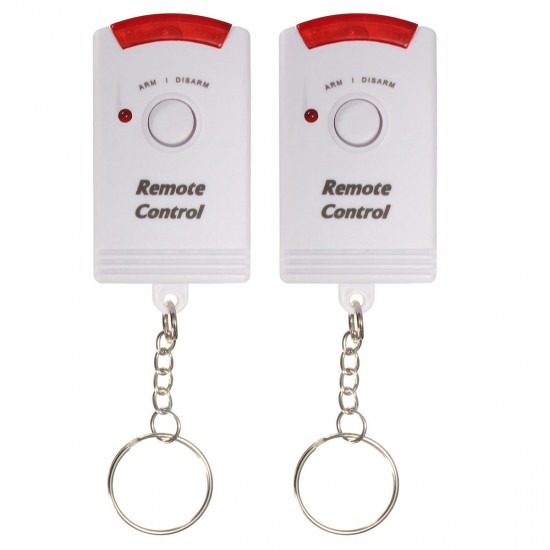 2 In 1 Motion Wireless Infrared Security Alarm Chime Alarm Home Detector with Remote Control+Holder