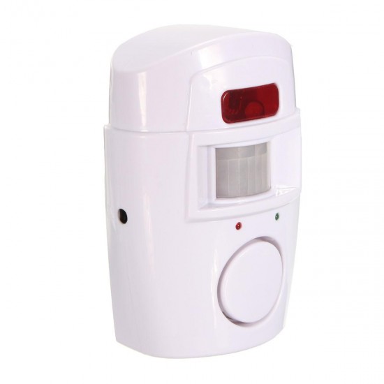 2 In 1 Motion Wireless Infrared Security Alarm Chime Alarm Home Detector with Remote Control+Holder