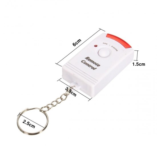 2 In 1 Motion Wireless Infrared Security Alarm Chime Alarm Home Detector with Remote Control+Holder