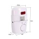 2 In 1 Motion Wireless Infrared Security Alarm Chime Alarm Home Detector with Remote Control+Holder