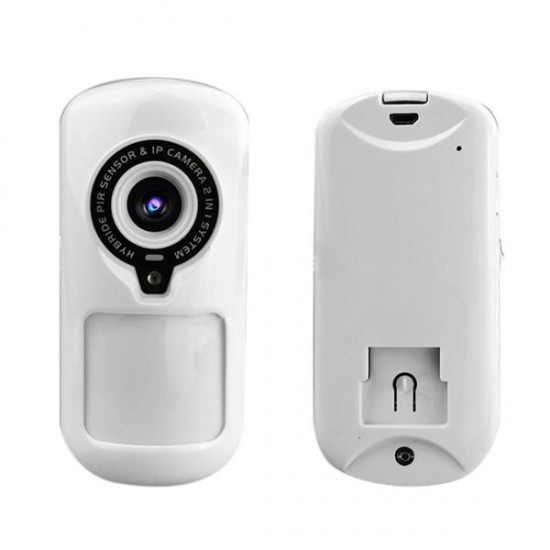 2 in 1 HD Burglar Alarm Monitor PIR Sensor Motion Detection Linkage Alarm Video Camera APP Control