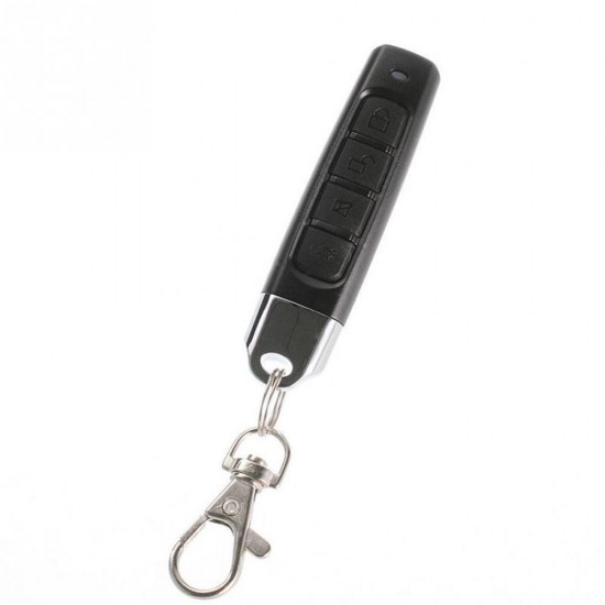 433MHz Auto Pair Copy Remote 4 Buttons Garage Gate Door Wireless Remote Control with Key Ring