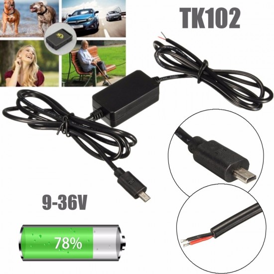 Hard Wire GPS Tracker Charger Kit Car Vehicle Battery Adapter for TK102 Nano