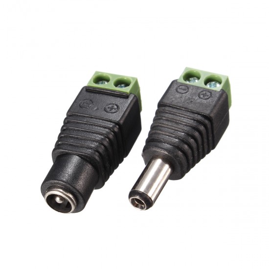 1 pairs DC Connector Male Female 5.5mm For LED Strip Light CCTV Camera