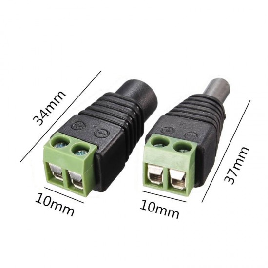 1 pairs DC Connector Male Female 5.5mm For LED Strip Light CCTV Camera