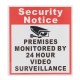 10Pcs Camera Video Surveillance Sign Sticker Security Notice Premises Monitored By 24 Hour