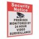 10Pcs Camera Video Surveillance Sign Sticker Security Notice Premises Monitored By 24 Hour