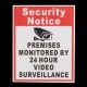 10Pcs Camera Video Surveillance Sign Sticker Security Notice Premises Monitored By 24 Hour