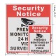 10Pcs Camera Video Surveillance Sign Sticker Security Notice Premises Monitored By 24 Hour