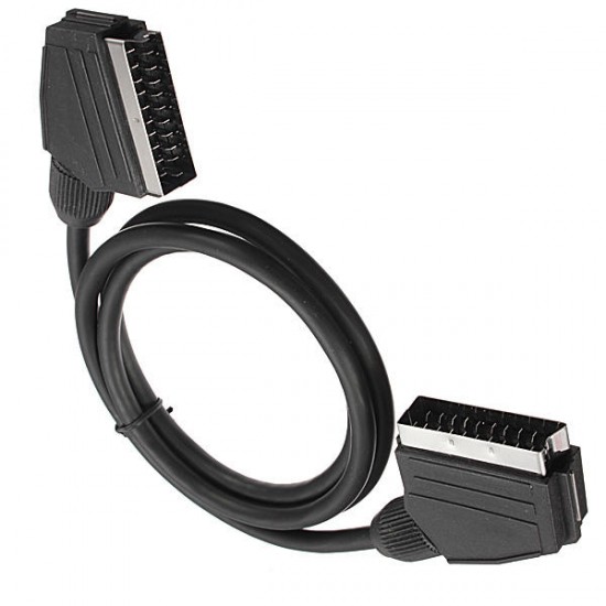 1.5m 21 Pin Scart Lead Cable Wire Male To Male For Video