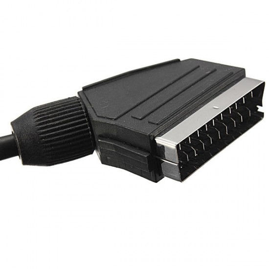 1.5m 21 Pin Scart Lead Cable Wire Male To Male For Video