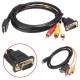 1.5m 5Ft HDTV HDMI to VGA HD-15 3 RCA Converter Adapter Connector Wire