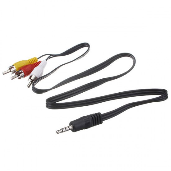 3.5mm Jack Plug to 3 RCA Adapter Cable Audio Video Cable