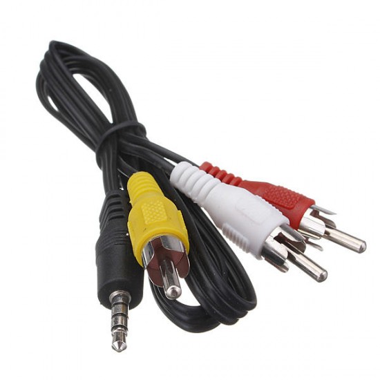 3.5mm Jack Plug to 3 RCA Adapter Cable Audio Video Cable