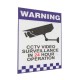 Warning CCTV Security Surveillance Camera Decal Sticker Sign 66mmx100mm Internal