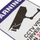 Warning CCTV Security Surveillance Camera Decal Sticker Sign 66mmx100mm Internal