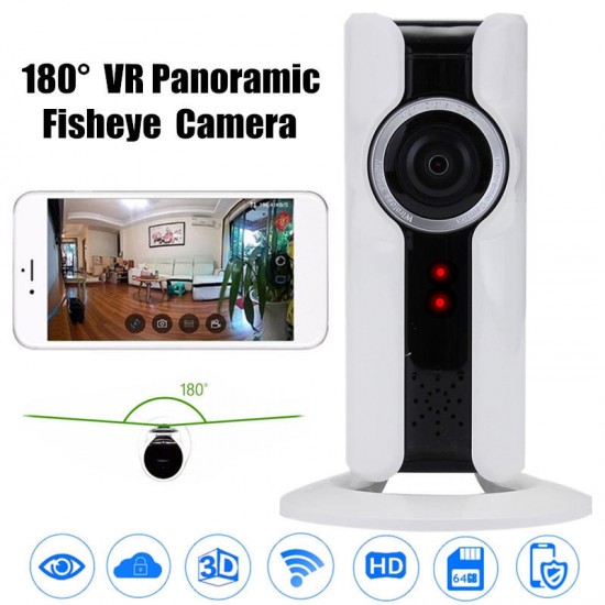 180° Panoramic Fisheye IP Camera Wifi Security Surveillance Camera VR 3D Cam