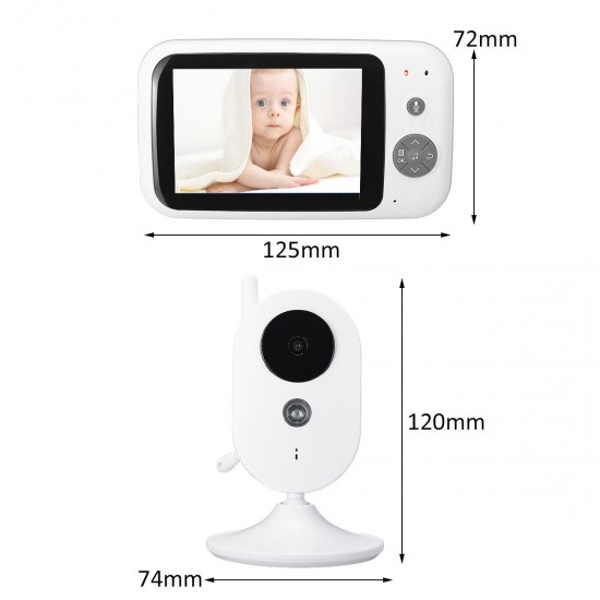 3.5inch Wireless TFT LCD Baby Monitors Camera 2 Way Talk Night Vision Video Audio