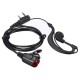 2 Pin PTT Headset Mic Earpiece Earphone for Walkie Talkies