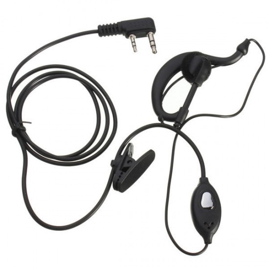 2 Pin Security Headset Earpiece Earphone Mic for Motorola Walkie Talkie Radio