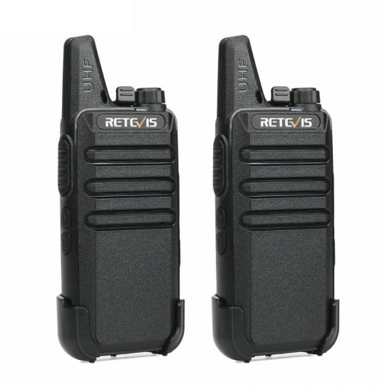 2Pcs Retevis RT22 Walkie Talkie Mini Transceiver UHF 2W VOX CTCSS DCS USB Charging Two Way Radio Communicator