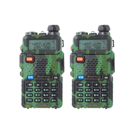 2pcs BAOFENG UV-5R Dual Band Handheld Transceiver Two Way Radio Walkie Talkie