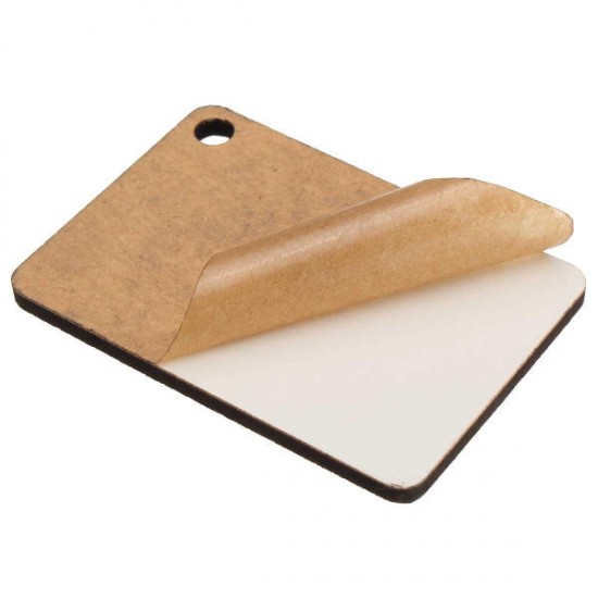 10x Rectangle Blank MDF Board Key Ring Heat Transfer Printing Key Rings For Heat Press Machine