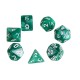 7Pcs Multisided Dice Holder Polyhedral Dices PU Leather Folding Rectangle Tray for RPG