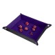 7Pcs Multisided Dice Holder Polyhedral Dices PU Leather Folding Rectangle Tray for RPG