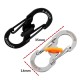 S Shape Plastic Steel Anti Theft Carabiner Keychain Hook Clip EDC Tool