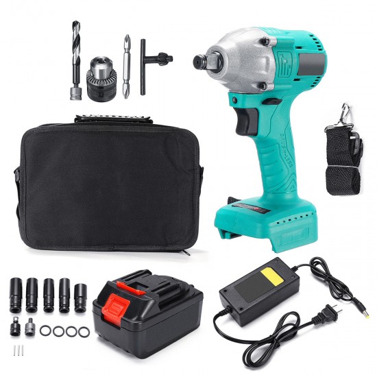 100V-240V Brushless Impact Wrench 14800mAH 360nm Electric Cordless Wrench Kit Li-Ion Battery Rechargeable 100V-240V Brushless Impact Wrench 14800mAH 360nm Electric Cordless Wrench Kit Li-Ion Battery Rechargeable