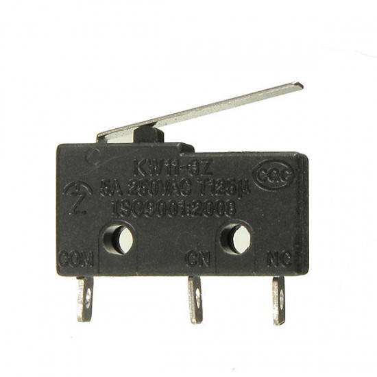 10pcs 5A 250V 3 Pin Tact Switch Sensitive Microswitch Micro Switches Handle KW11-3Z Limit Switch