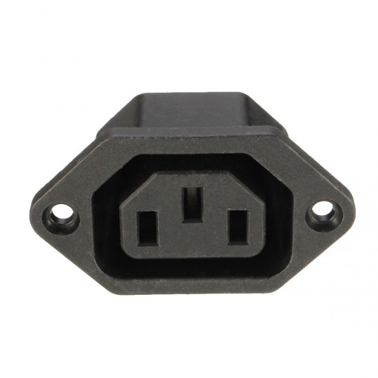 10pcs Chassis Female 15A/250V AC IEC Inline Socket Plug Adapter Mains Power Connector