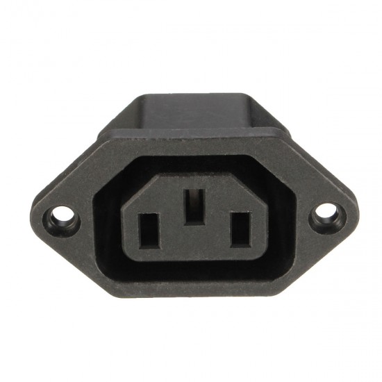 10pcs Chassis Female 15A/250V AC IEC Inline Socket Plug Adapter Mains Power Connector 10pcs Chassis Female 15A/250V AC IEC Inline Socket Plug Adapter Mains Power Connector