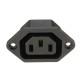 10pcs Chassis Female 15A/250V AC IEC Inline Socket Plug Adapter Mains Power Connector 10pcs Chassis Female 15A/250V AC IEC Inline Socket Plug Adapter Mains Power Connector