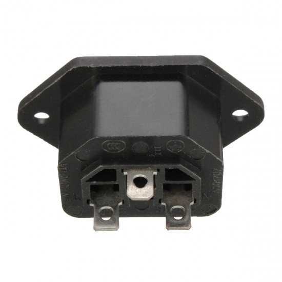 10pcs Chassis Female 15A/250V AC IEC Inline Socket Plug Adapter Mains Power Connector 10pcs Chassis Female 15A/250V AC IEC Inline Socket Plug Adapter Mains Power Connector