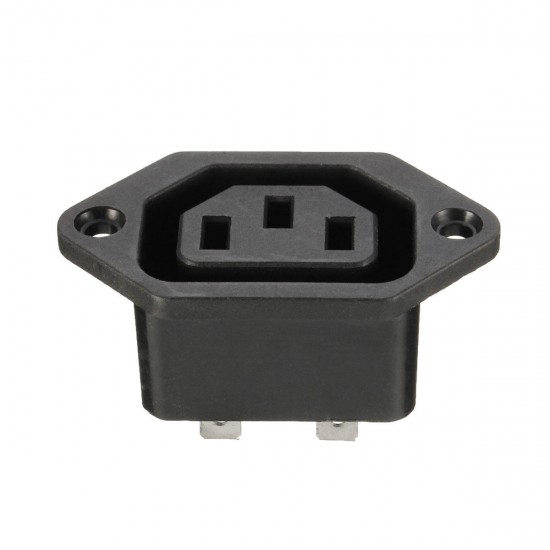 10pcs Chassis Female 15A/250V AC IEC Inline Socket Plug Adapter Mains Power Connector 10pcs Chassis Female 15A/250V AC IEC Inline Socket Plug Adapter Mains Power Connector