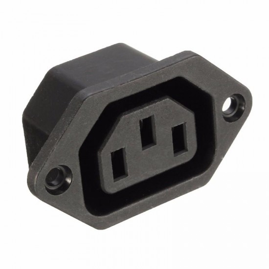 10pcs Chassis Female 15A/250V AC IEC Inline Socket Plug Adapter Mains Power Connector 10pcs Chassis Female 15A/250V AC IEC Inline Socket Plug Adapter Mains Power Connector
