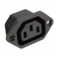 10pcs Chassis Female 15A/250V AC IEC Inline Socket Plug Adapter Mains Power Connector 10pcs Chassis Female 15A/250V AC IEC Inline Socket Plug Adapter Mains Power Connector