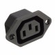 10pcs Chassis Female 15A/250V AC IEC Inline Socket Plug Adapter Mains Power Connector