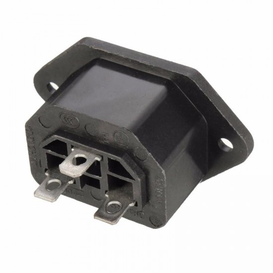 10pcs Chassis Female 15A/250V AC IEC Inline Socket Plug Adapter Mains Power Connector