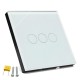 110-240V Smart Wifi Light Switch Touch Wall Switch Panel Switches 3 Switches in 1 Gang Alexa//Echo