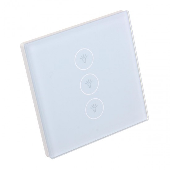 1/2/3 Way AC100-240V Smart Wall Switch Wifi Smart Remote Switch Touch Switch Wireless Voice Control