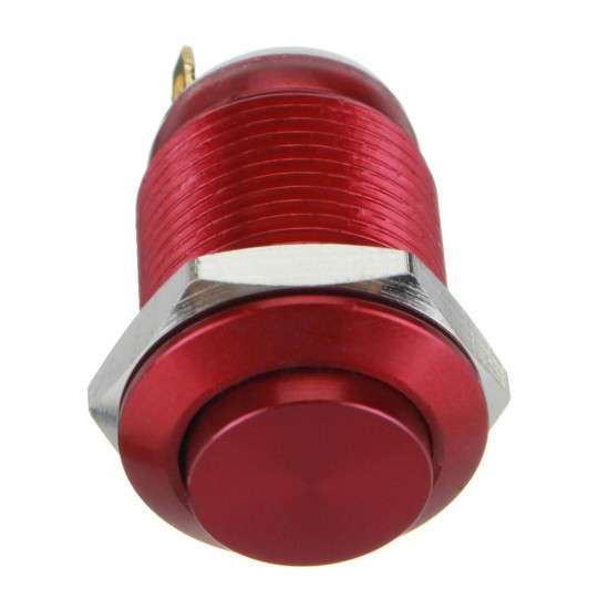 12V 2 Pins Momentary Push Button Switch 12mm 1A Stainless Steel ON-OFF Switch