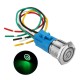 19mm Metal Self-locking Switch 12V LED 5Pin ON-OFF Push Button Switch With Wire Waterproof