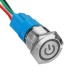 19mm Metal Self-locking Switch 12V LED 5Pin ON-OFF Push Button Switch With Wire Waterproof