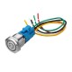 19mm Metal Waterproof 12/24V 5Pin ON-OFF Push Button Switch LED Power Switch