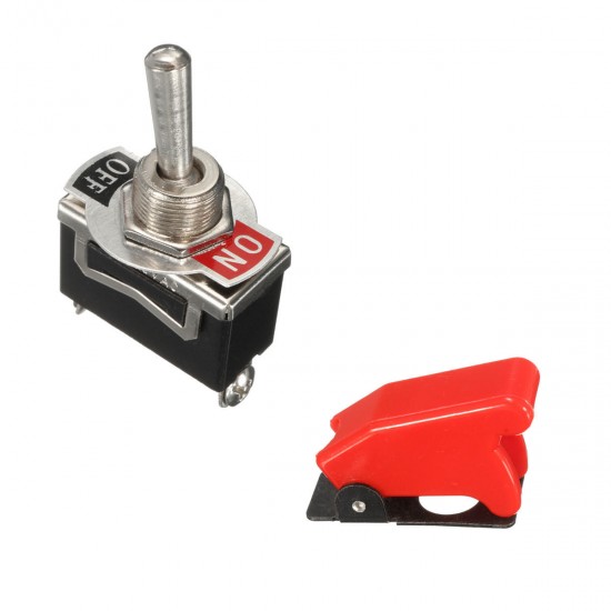 Excellway® 12V Heavy Duty Toggle Switch Flick ON/OFF Car Boat Light Switch Spst With Missile Cover