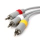 1.8m Audio Video AV TV Composite RCA Cable for Nintendo Wii Console