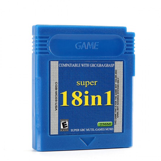 18 in 1 Game Cartridges Collection Card English Version for Nintendo GBA GBC GBASP